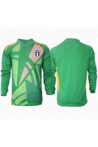 Fotbalové Dres Itálie Brankářské Venkovní Oblečení ME 2024 Dlouhý Rukáv